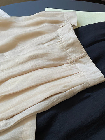 High-Waisted Pleated See-Through Loose Sun-Protection Trousers Casual Pants Bottoms