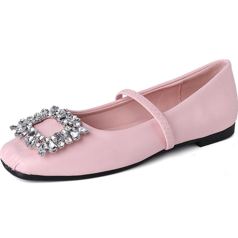 Designer Kristall Damen Ballerinas Mode Damen Casual Weiche Sohle Flats Frühling Damen Komfort Gummiband Ballerina Schuhe