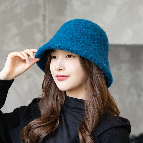 Damen Wintermütze aus Wolle im koreanischen Stil