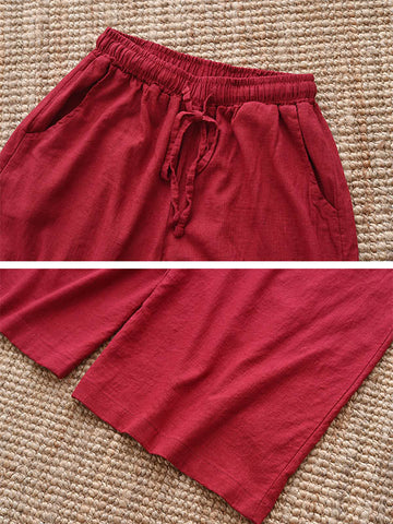 Vintage Linen Wide Leg Ramie Pants