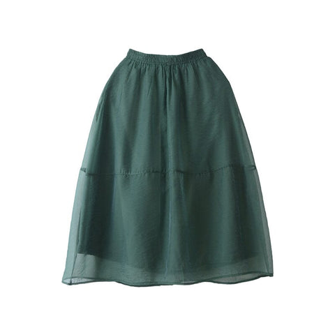 Summer Loose Mesh Casual A-Line Skirt