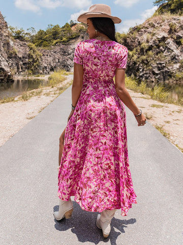 Long Floral Summer Vacation Dress