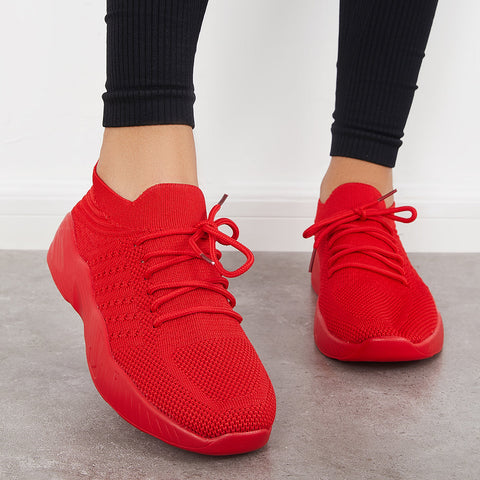 Casual Mesh Knitting Sneakers Lightweight Arch Support Running Shoes