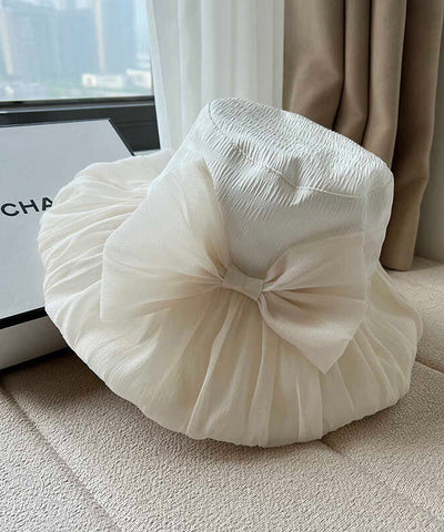 Koreanischer schwarzer Version Bow Bucket Hat Frühling Sommer