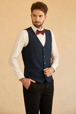 Marineblauer Hochzeitsanzug mit steigendem Revers