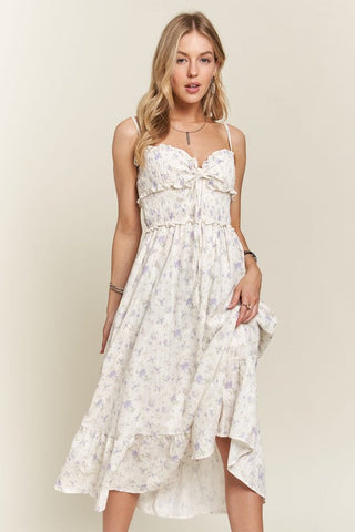 Floral Sweetheart Neck Cami Summer Dress