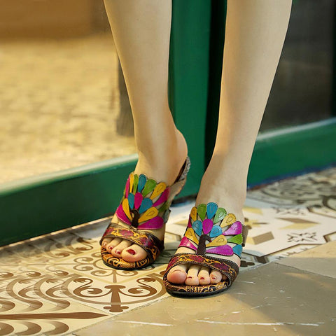Bohemian Retro Handmade Comfortable Casual Sandals Slippers 36-42