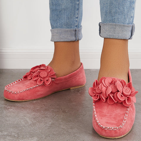 Casual Slip on Loafers Round Toe Flats Low Top Walking Shoes