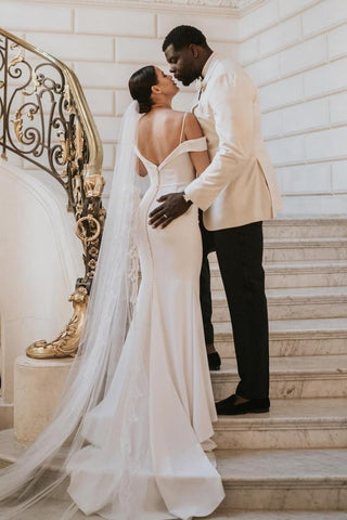 Off-the-Shoulder Wedding Dress Mermaid Long Online