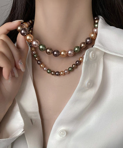 Classy Multicolour Pearl High Quality Collar Necklace