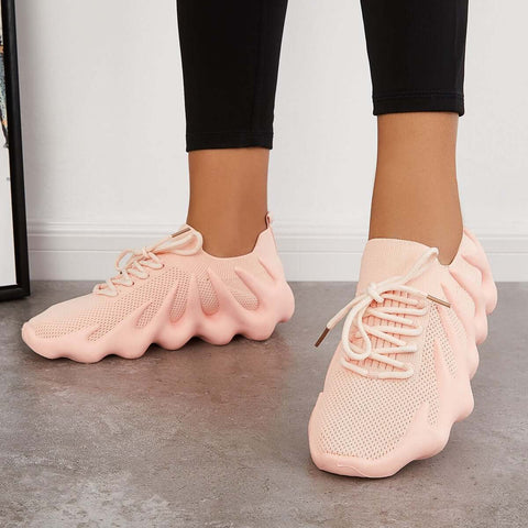 Lightweight Slip on Running Sneakers Knitted Walking Shoes