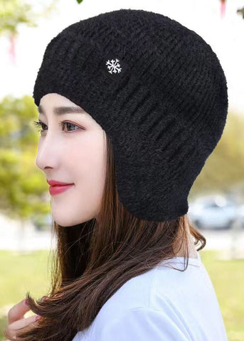 Herbst und Winter Rosa Gestrickter warmer Ohrenschutz Boonie Hat