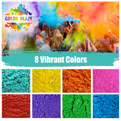 Bulk Color Powder 40lb (8 Colors) – Holi Powder, Color Fun Run, Gender Reveal & Events