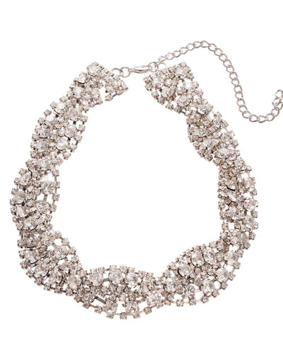 Classy White Sparkling Zircon High Quality Collar Necklace