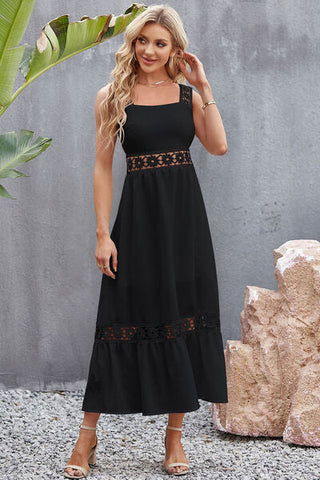 Flower Crochet Summer Midi Dress
