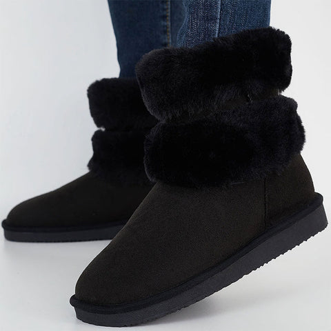 Winter Warm Non Slip Ankle Boots Winter Fur Lining Snow Booties