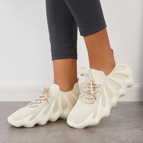 Lightweight Slip on Running Sneakers Knitted Walking Shoes