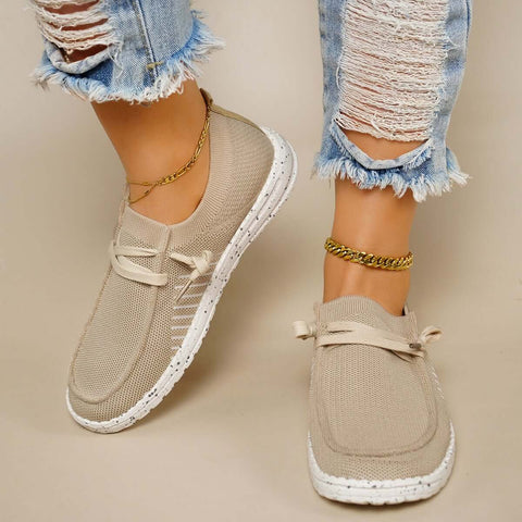 Leichte Slip-on-Wanderschuhe, flache Mesh-Sneakers