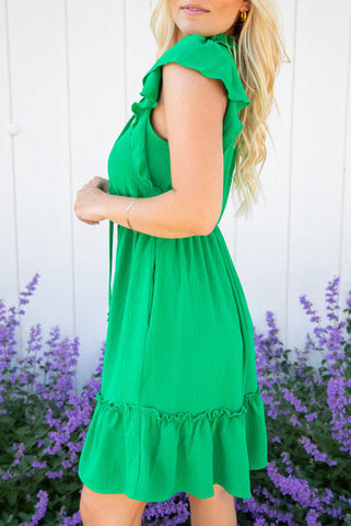 Green Summer Mini Dress