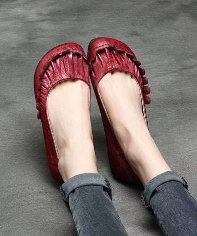 Handgemachte Retro Mulberry Flache Schuhe Für Frauen Rindsleder
