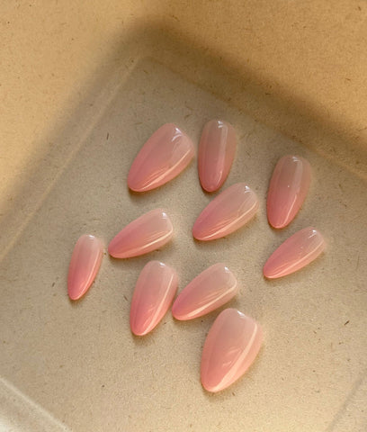 Hot SaleGirl PinkHandmade Artificial Gel Nail Press-On Nails