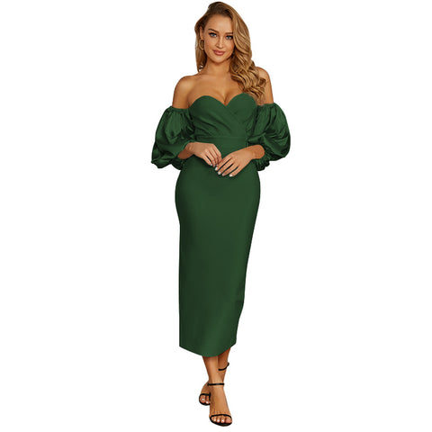 Frühling Hight Qualität Couture Damen Kleid Lange Temperament Abendkleid