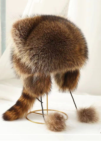 Super süße Winter-Boonie-Mütze mit Ohren, neue Katzenohren in Form eines kleinen Fuchses