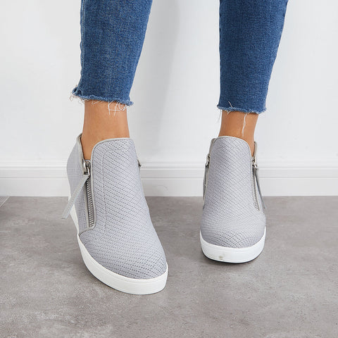 Casual Hidden Wedge Sneakers Platform Wedge Booties