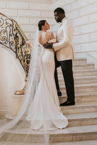 Off-the-Shoulder Wedding Dress Mermaid Long Online