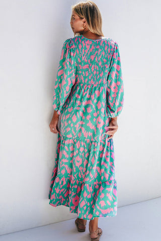 Langärmliges Midi-Strandkleid