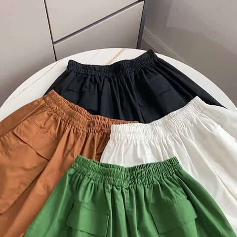 Women Summer Casual Minimalist Cotton Loose Shorts