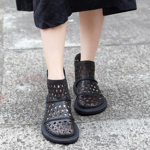 Comfortable Hollow Out Casual Summer Ankle Boots