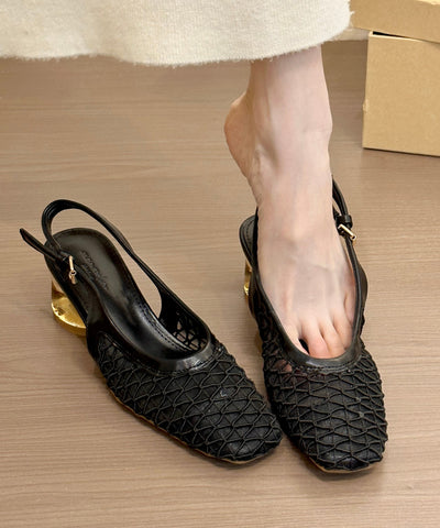 Brown Chunky Breathable Mesh Comfortable Splicing Sandals