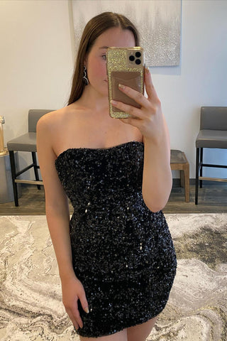 Robe moulante de soirée à paillettes en cœur