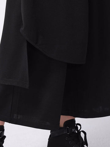 Casual False Two Solid Empire Capri-Pants Bottoms