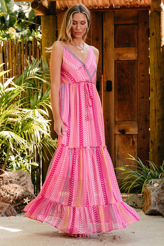 Pink Cami Maxi Resort Dress