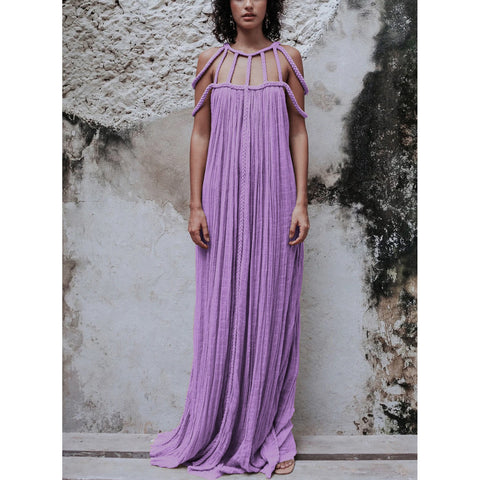 Freizeit-Kleid mit Kordelzug, mehrfarbig, für den Urlaub, locker sitzendes Modekleid
