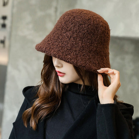Damen Wintermütze aus Wolle im koreanischen Stil