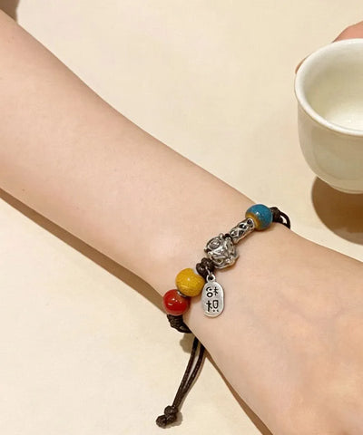 2026 New Sterling Silver Weave Ceramic Charm Bracelet