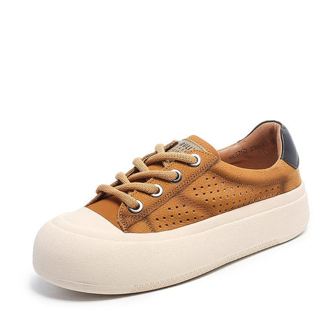 Women Spring Stylish Leather Flat Casual Shoes