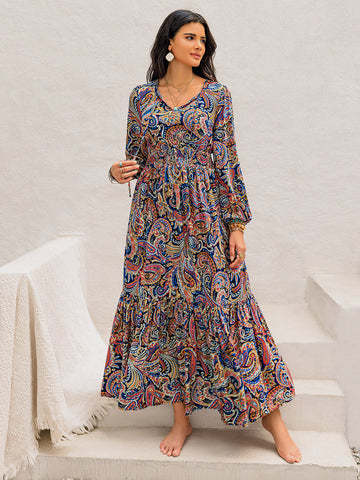 Langärmliges Midikleid