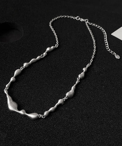 Original Design Silk Metal Overgild Asymmetrical Necklace