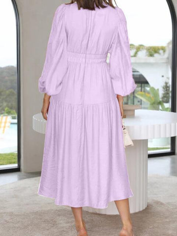 Boho Maxikleid mit Ballonärmeln für den Strandurlaub