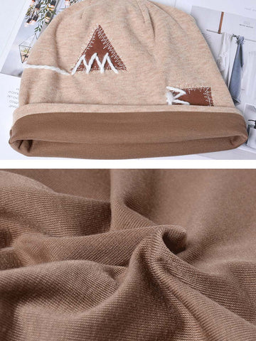 Winter Women Knitted Splicing Drawstring Hat