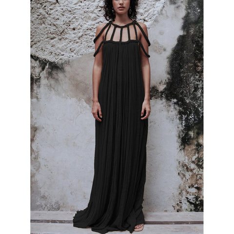 Freizeit-Kleid mit Kordelzug, mehrfarbig, für den Urlaub, locker sitzendes Modekleid