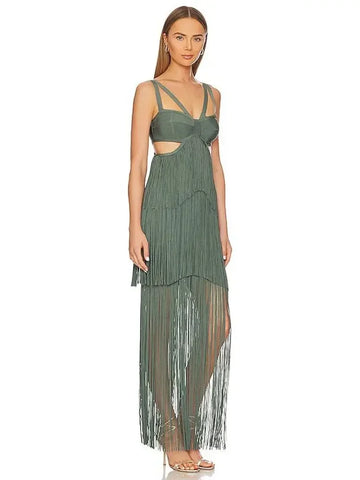 Fransen Party Street Damen Kleid Bankett Bandage Kleid