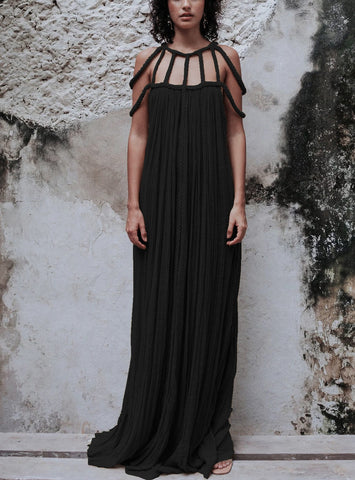 Freizeit-Kleid mit Kordelzug, mehrfarbig, für den Urlaub, locker sitzendes Modekleid