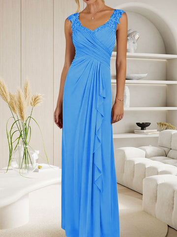 Champagne A-Line Sweetheart Neckline Pleated Mesh Dress