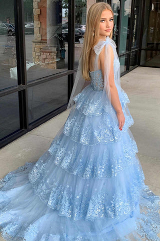 [Copy]Mermaid Silver Spaghetti Straps Corset Prom Dress with Appliques