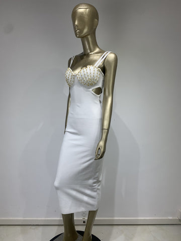 Verbandkleid europäischen und amerikanischen Mode sexy Diamant Kette Neckholder Rock Party Party Kleid